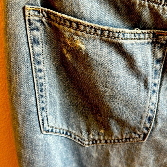 Hidden Khalia Wide Leg Jean Medium Wash Destroyed Knee Womens Size 31 - Picture 12 of 15